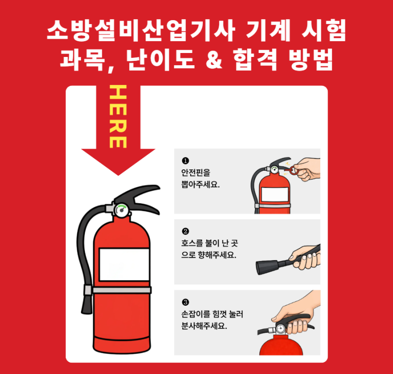 소방설비산업기사 기계 시험 과목, 난이도 & 합격 방법