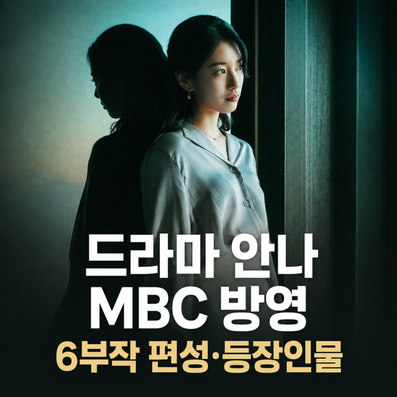 드라마 안나 MBC 방영 기본정보 등장인물 총정리, 수지 정은채 6부작 편성