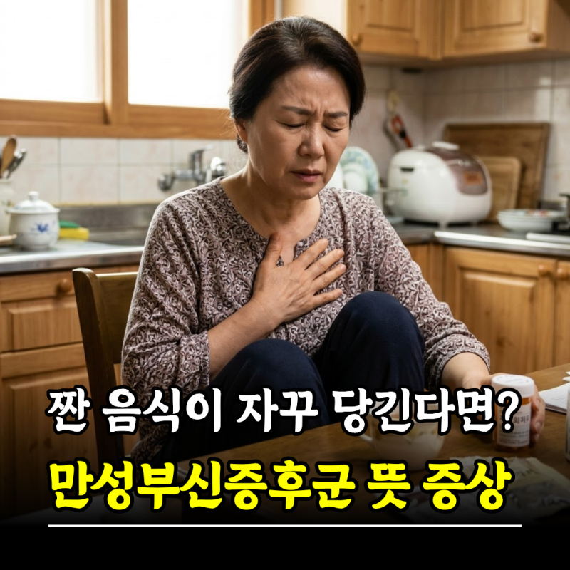 "짠 음식이 자꾸 당긴다면?" 만성부신증후군 뜻 증상 원인