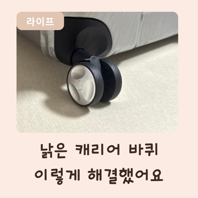 캐리어 바퀴 셀프 교체 여자 혼자 해본 백점만점샵 후기