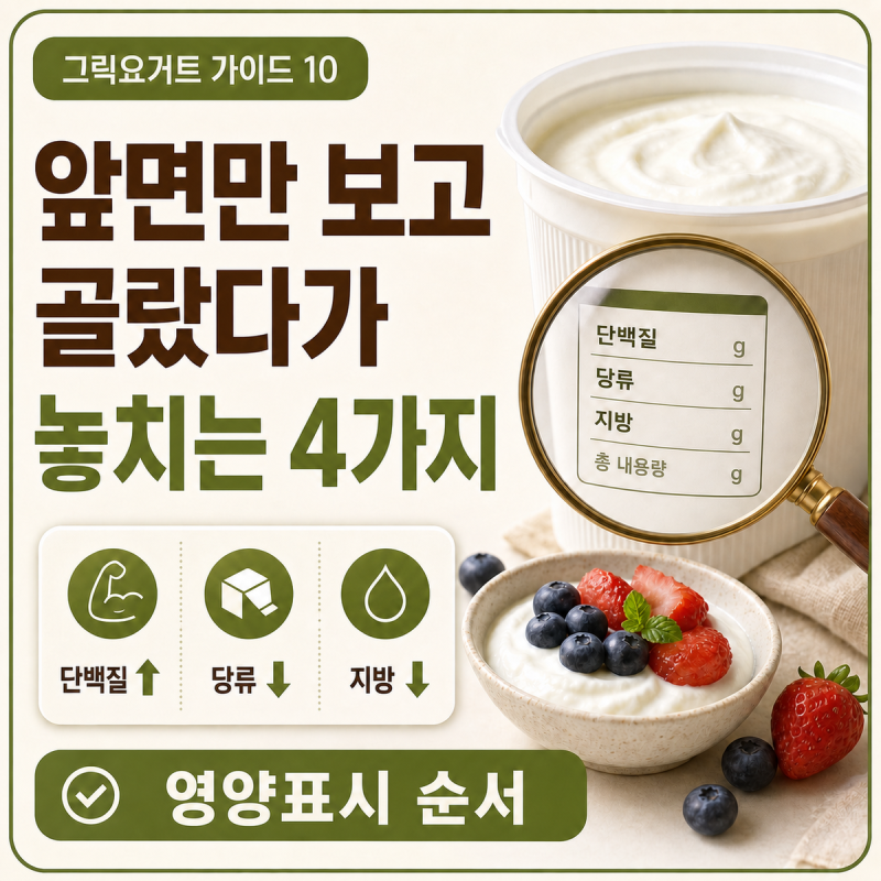 앞면만 보고 골랐다가 놓치는 4가지…그릭요거트 고르는법