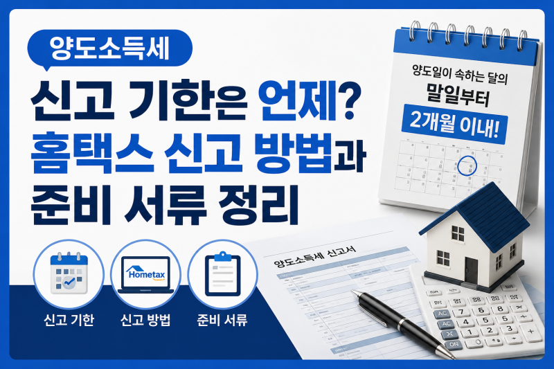 양도소득세 신고 기한은 언제? 홈택스 신고 방법과 준비 서류 정리
