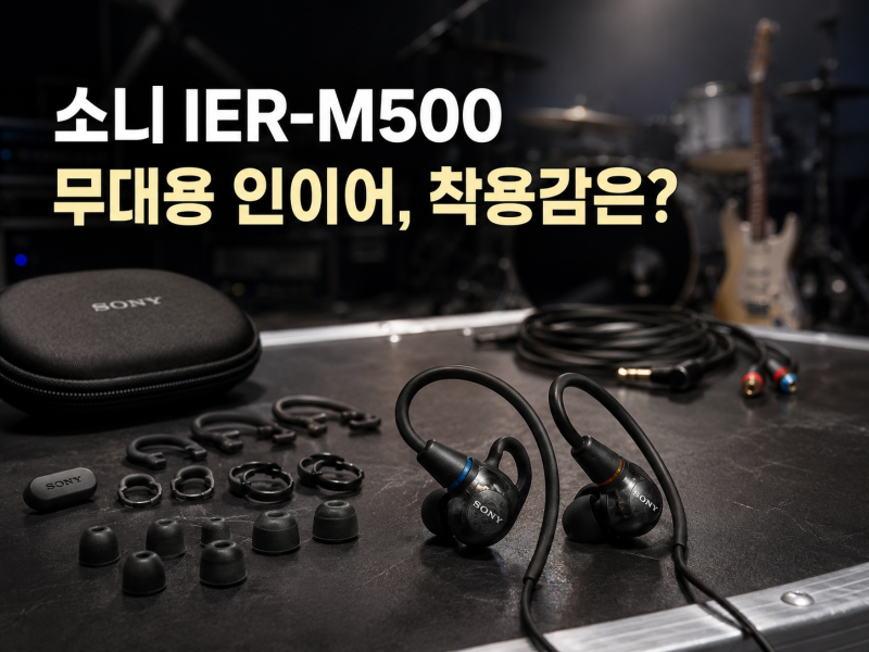 소니 IER-M500 인이어 모니터링 이어폰, 무대에서 안정적인 착용감 찾는다면