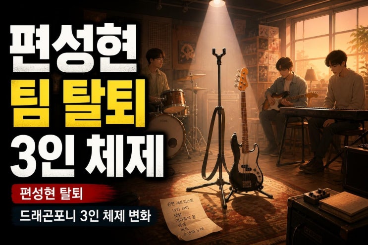 <b>드래곤포니</b> <b>편성현</b> <b>탈퇴</b>, 활동 중단 한 달 만에 달라진 3인 체제 핵....