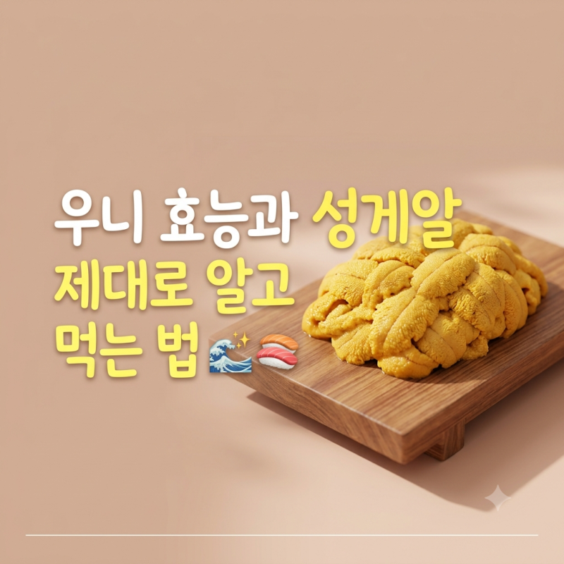 우니 효능, 성게알 영양 성분과 먹는 법·섭취 주의사항 정리