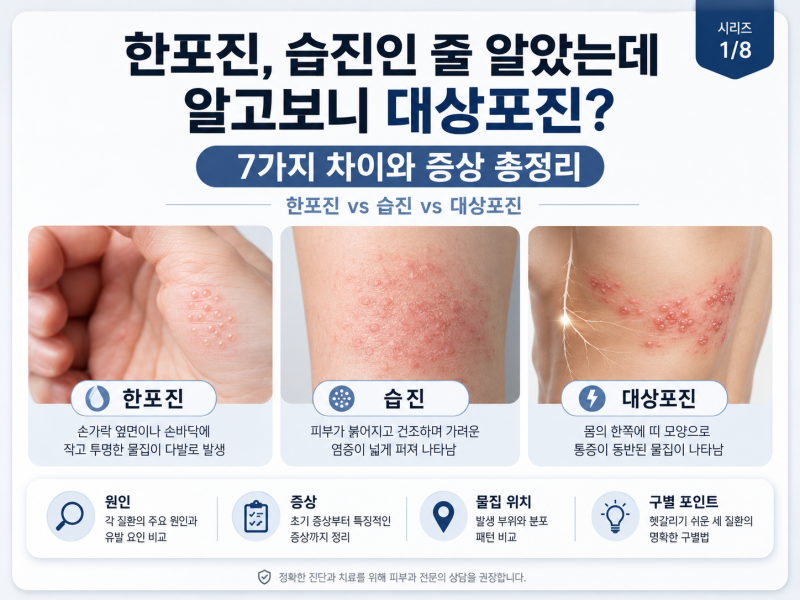 한포진, 습진인 줄 알았는데 알고보니 대상포진? 7가지 차이와 증상 총정리