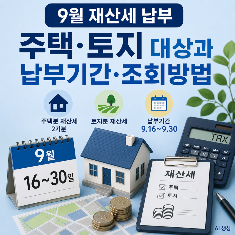 재산세 납부｜주택·토지 대상과 납부기간·조회방법