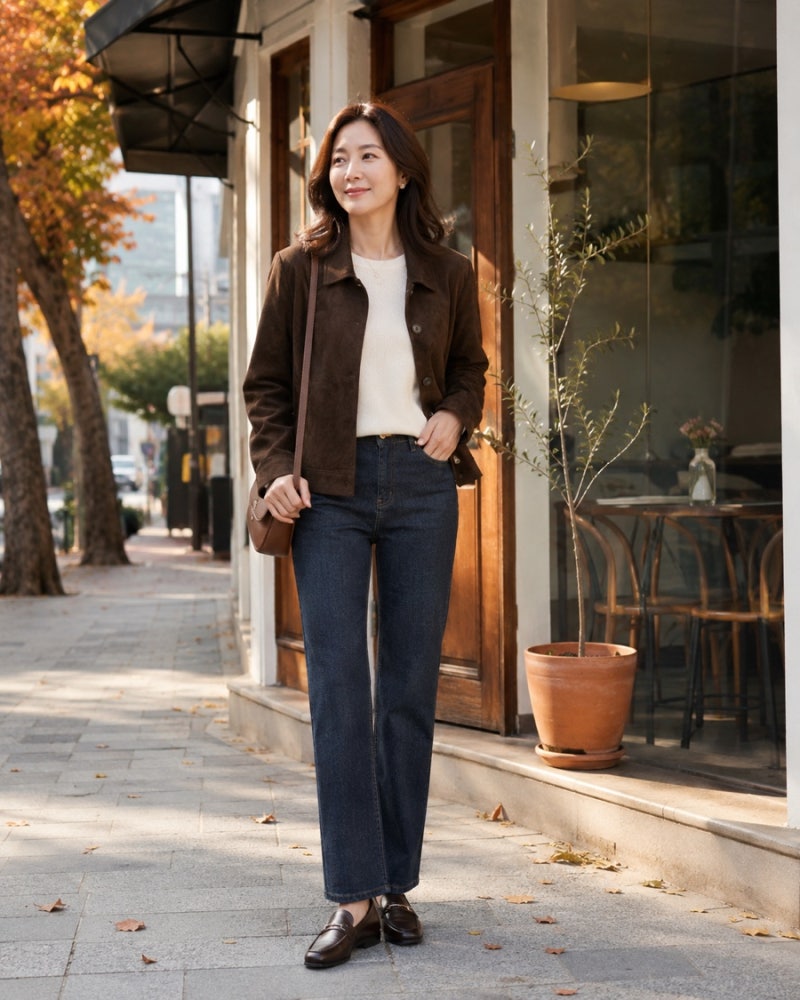 스웨이드 자켓 코디, 40대가 입으면 더 멋있는 조합 5가지