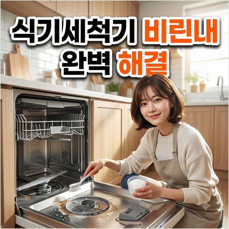 식기세척기 물비린내 원인과 노즐 거름망 셀프 청소법 구연산 넣고 3단계로 깔끔히 끝내기