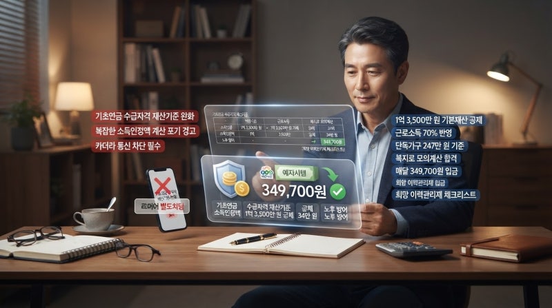 2026 기초연금 수급자격 재산기준 완화 소득인정액 계산기 활용법
