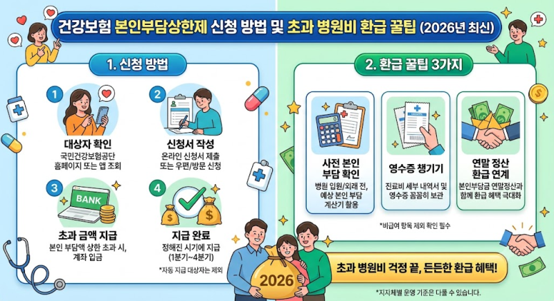 건강보험 본인부담상한제 신청 방법 및 초과 병원비 환급 꿀팁 (2026년 최신)