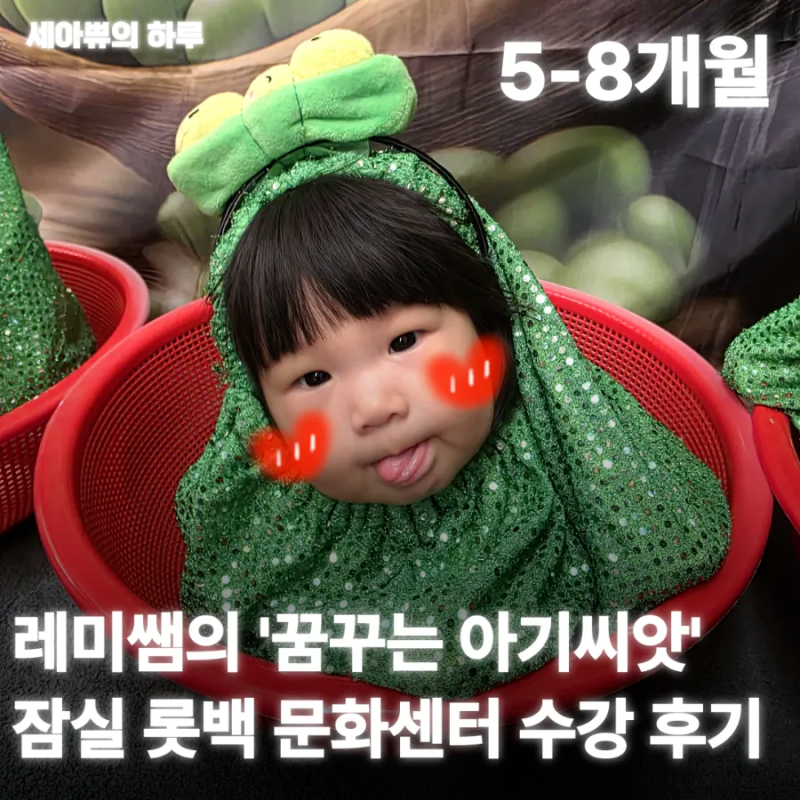 5~8개월 아기의 "레미쌤 꿈꾸는 아기씨앗 오감놀이" 잠실 롯데백화점 문화센터 수강 후기