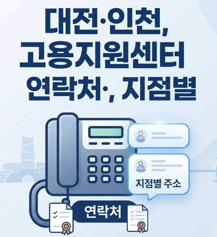 광주·대구·울산 고용지원센터 위치 주소, 연락처 및 관할 구역 총정리