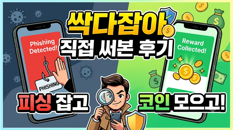피싱도 잡고 코인도 모은다? 보안앱 '싹다잡아' 직접 써본 후기