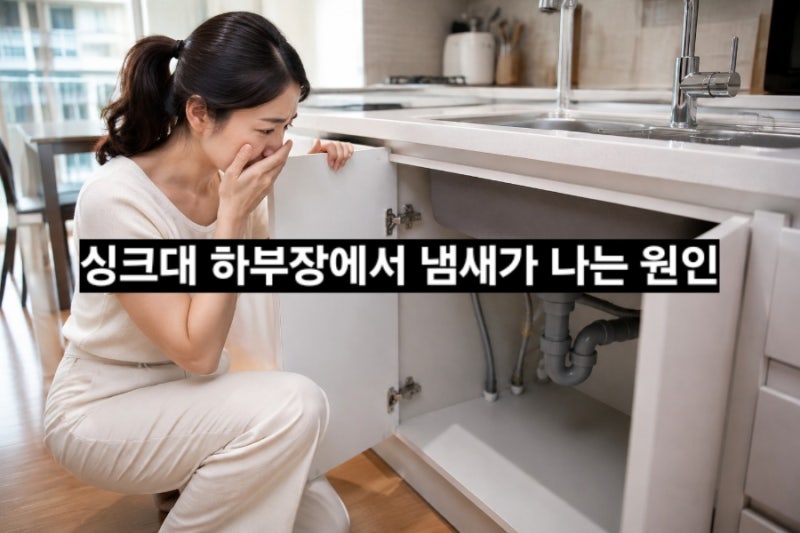 싱크대 하부장에서 냄새가 나는 원인