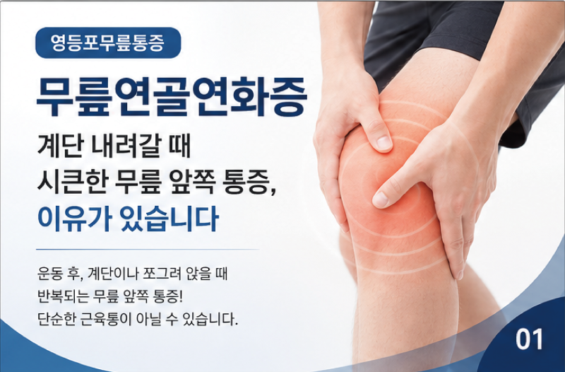 무릎앞쪽통증, 무릎연골연화증 증상과 치료 [영등포정형외과]