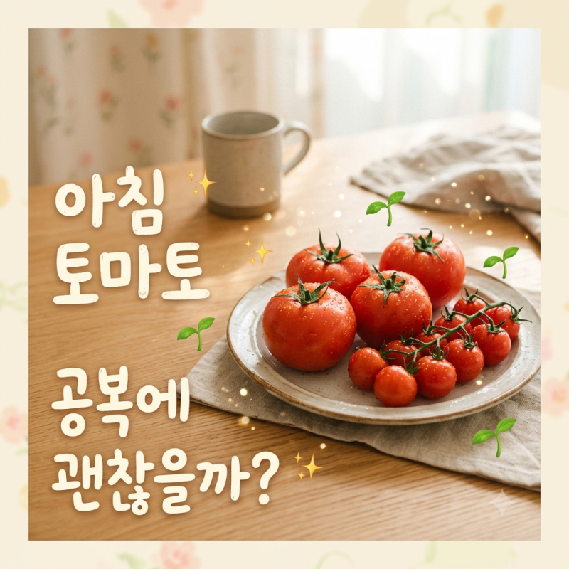 아침 토마토 효능, 공복에 먹어도 될까? 영양과 먹는 법 정리
