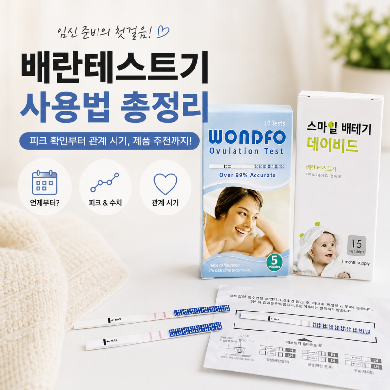 배란테스트기 사용법! 피크, 수치 그리고 제품 추천까지 총정리