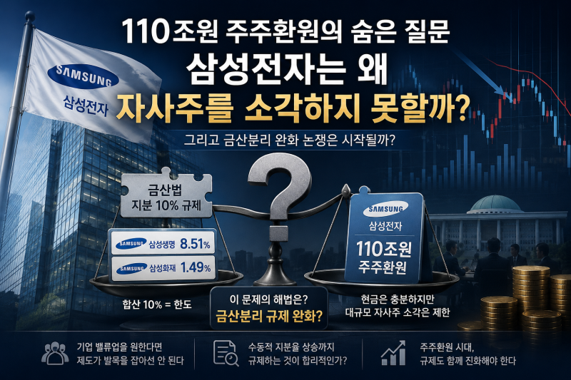110조원 주주환원의 숨은 질문 : 삼성전자는 왜 자사주를 마음대로 소각하지 못할까…그리고 ....
