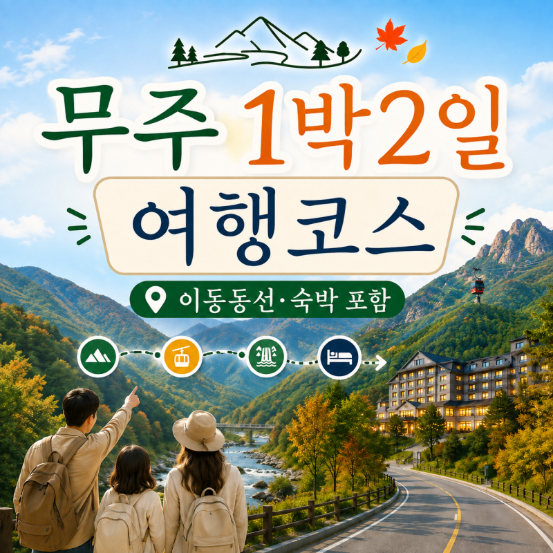 무주 1박2일 여행코스｜가을 아이와 가볼만한곳·숙소·이동 동선 총정리