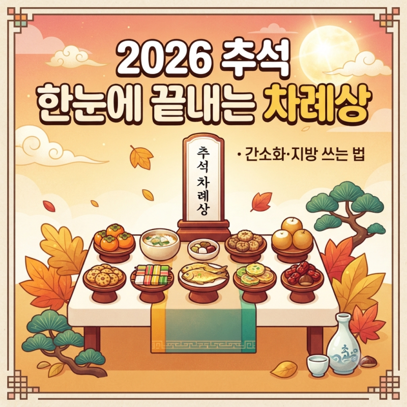 [생활 정보] 차례상 차리는 법부터 간소화·지방 쓰는 법까지 알기 쉽게 정리해드려요!