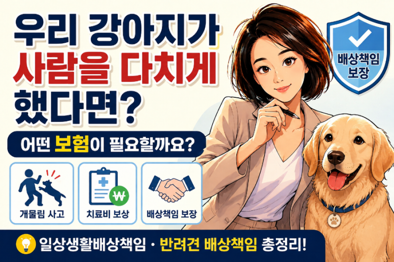 반려견이 다른 사람을 다치게 했다면 어떤 보험이 필요할까요?