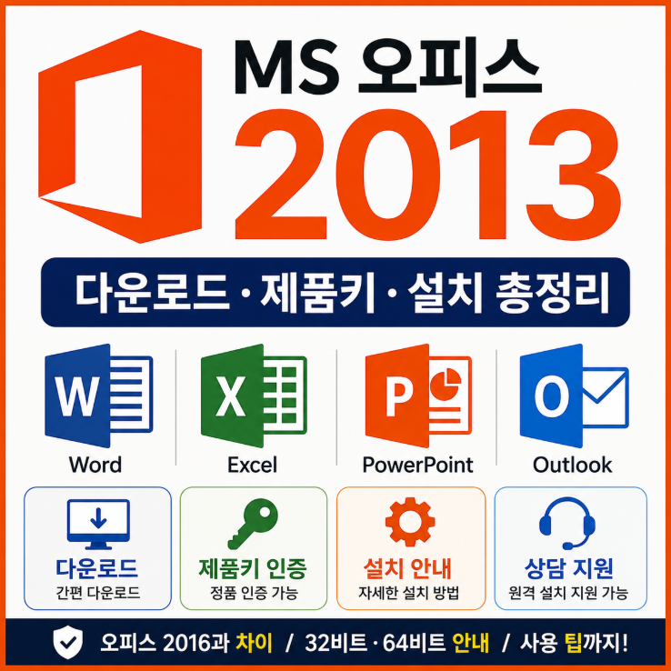MS 오피스 2013 아직 사용 하는 방법 및 다운로드 제품키 구매하는 방법 엑셀 ppt 워드 사용하....