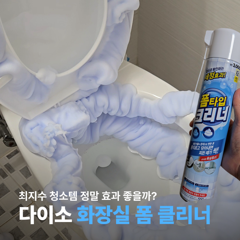 다이소 화장실 청소 폼타입 클리너 찌든 때 세제 하나면 끝?