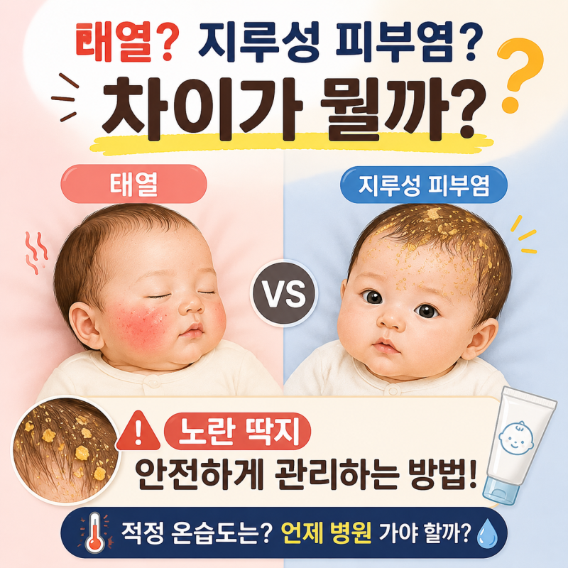 신생아 태열과 지루성 피부염은 어떻게 다를까? 노란 딱지 안전 대처법