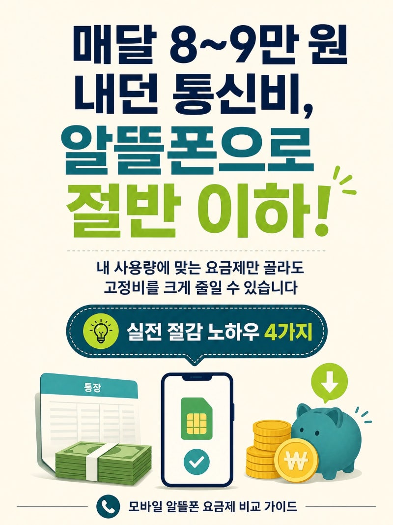 알뜰폰 요금제 비교 사이트 활용법 (+ 통신비 반으로 줄인 팁 )