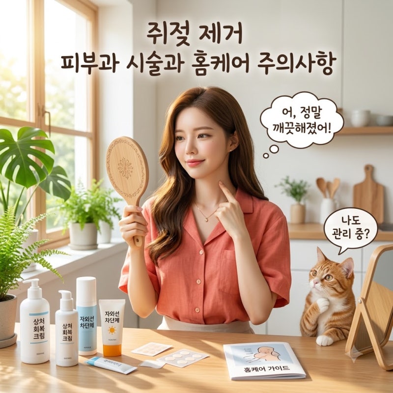 쥐젖제거 피부과 시술 방법 및 집에서 주의할 점