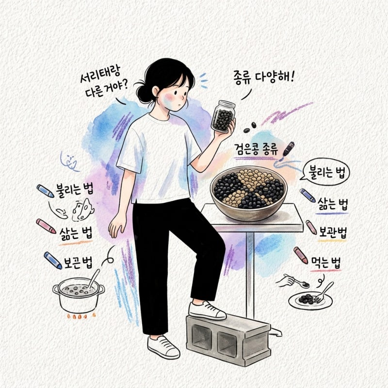 서리태랑 같은 줄 알면 헷갈림 검은콩 종류 알고 불리는법 삶는법 보관법 먹는법