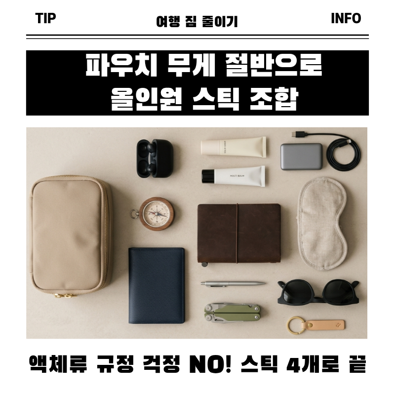 여행 짐 줄이기 올인원 스틱 화장품 추천 조합