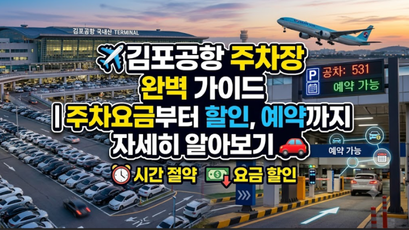 ✈️ 김포공항 주차장 완벽 가이드｜주차요금부터 할인, 예약까지 자세히 알아보기