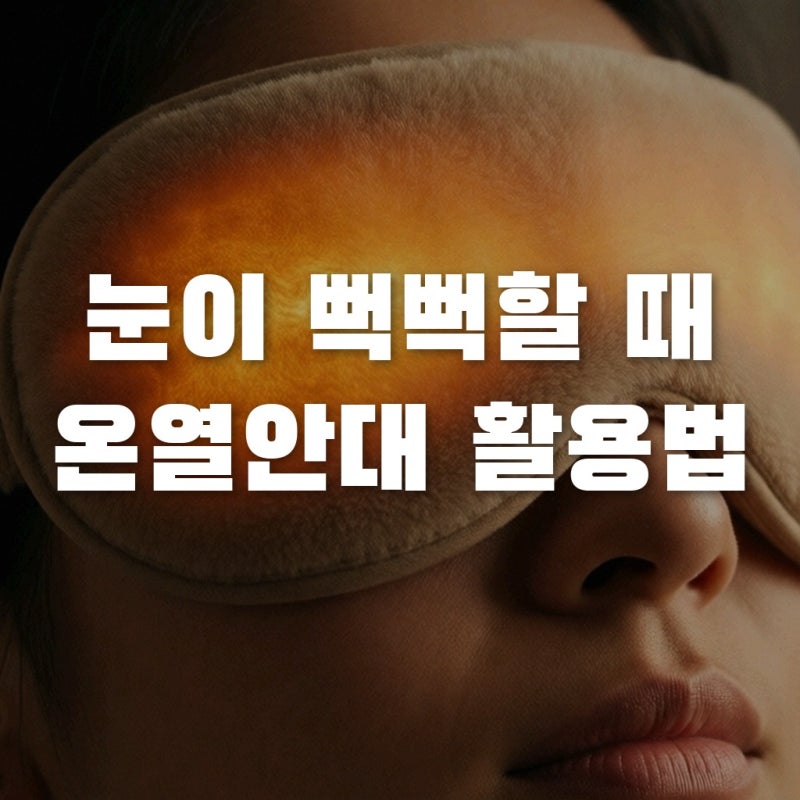 안구건조증관리, 온열안대 제대로 써서 마이봄샘 기름 싹 녹이는 법