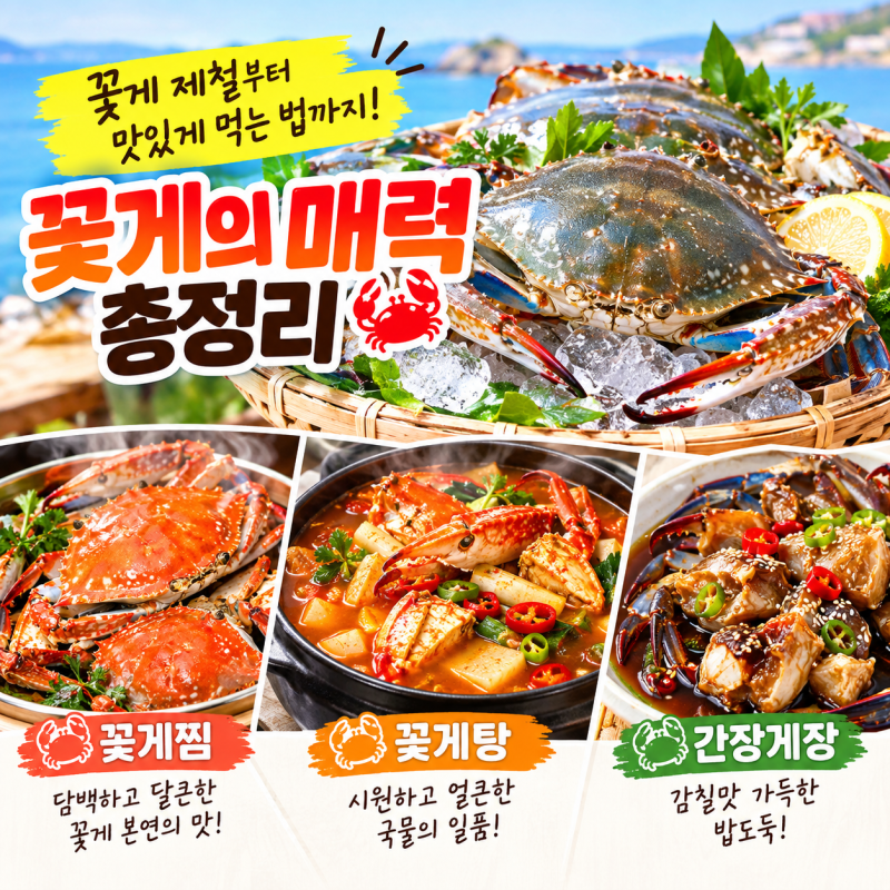 꽃게 제철부터 맛있게 먹는 법까지! 꽃게의 매력 총정리