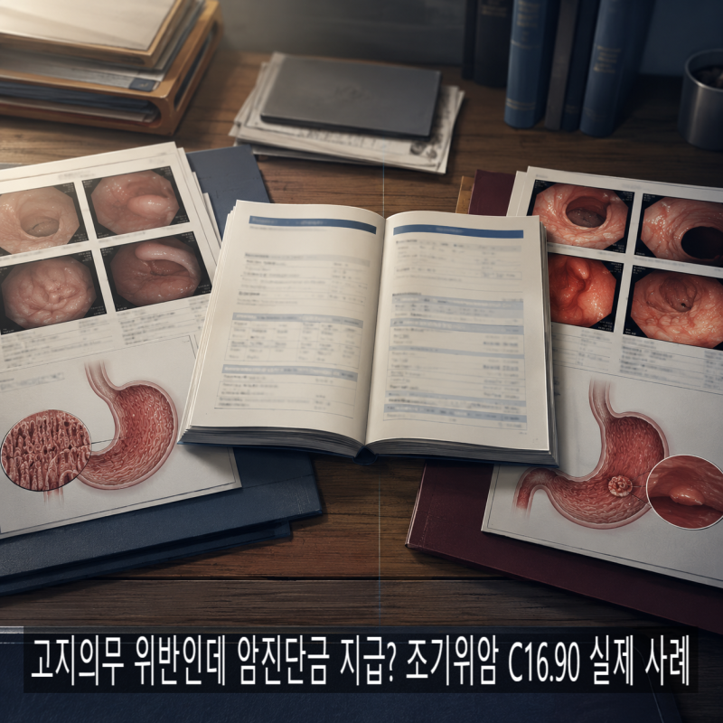 고지의무 위반인데 암진단금 지급? 조기위암 C16.90 실제 사례