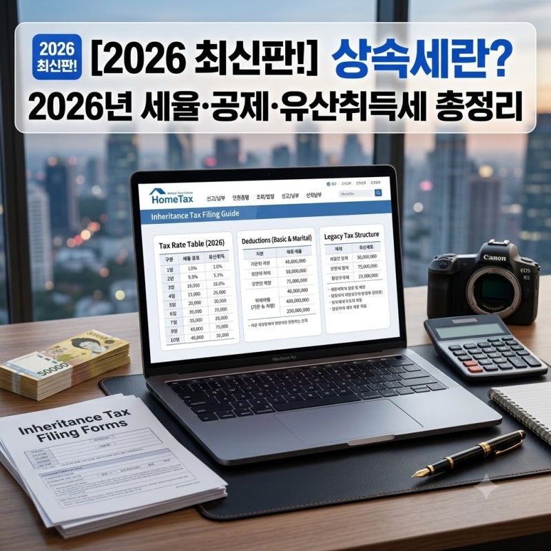 상속세란? 2026년 세율·공제·유산취득세 총정리