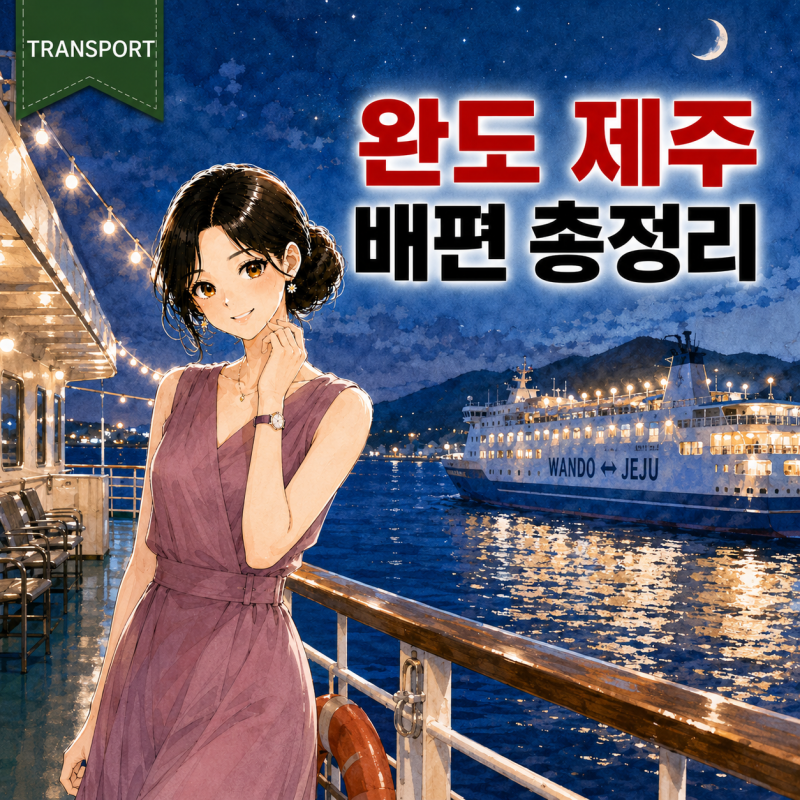 완도 제주 배편 시간표·요금·차량선적 총정리
