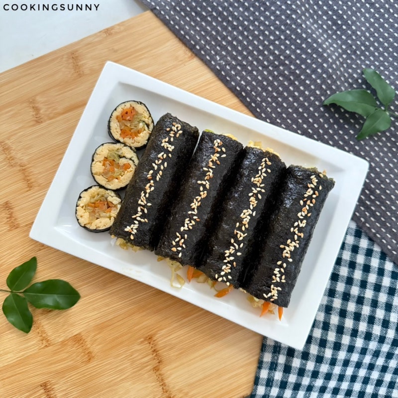 딱 3가지 재료만 넣어도 맛있고 살 쏙 빠지는 밥없는 양배추 계란 꼬마김밥 만들기 다이어트....