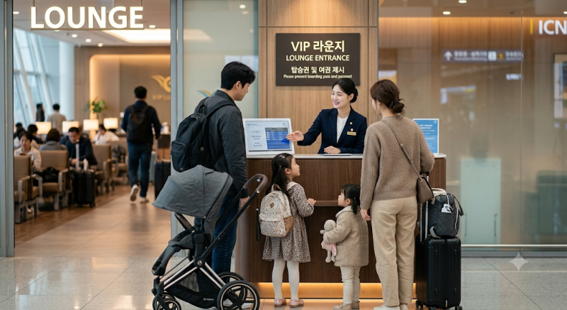 아이랑 공항 라운지 이용 시 카드보다 먼저 확인할 조건, 동반자 추가 요금 피하는 법