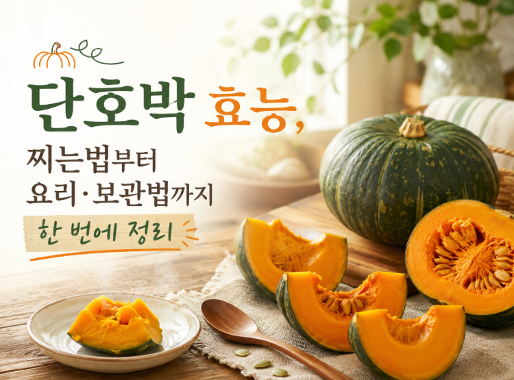 단호박 효능, 찌는법부터 요리·보관법까지 한 번에 정리