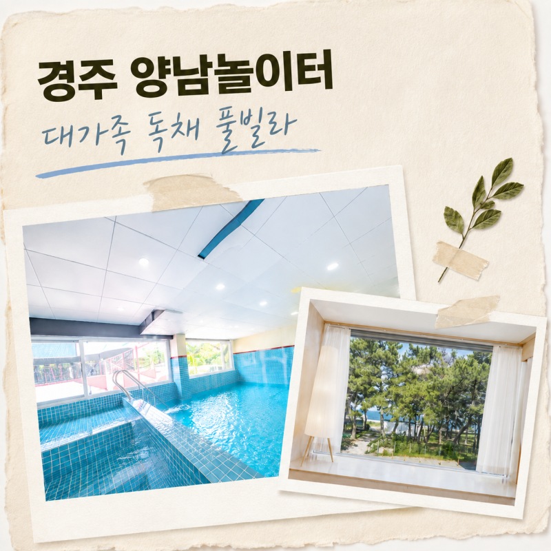 경주 양남 놀이터 독채풀빌라 수영장 프라이빗 대가족 모임 숙소