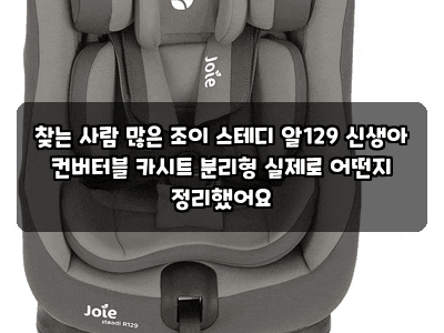 찾는 사람 많은 조이 스테디 알129 신생아 컨버터블 카시트 분리형 실제로 어떤지 정리했어요