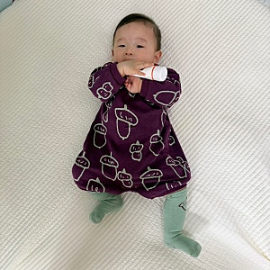 [모이몰른 아기옷] 모이몰른 가을 신상 도토리 가디건·바디수트 7개월 아기 착용 후기