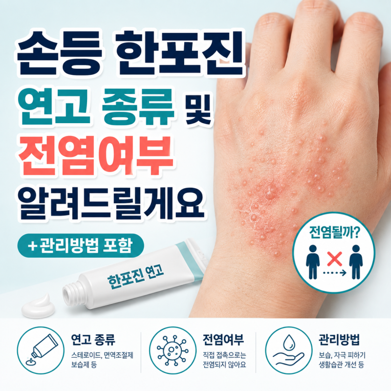 손등 한포진 연고 종류 및 전염여부 알려드릴게요(+관리방법 포함)