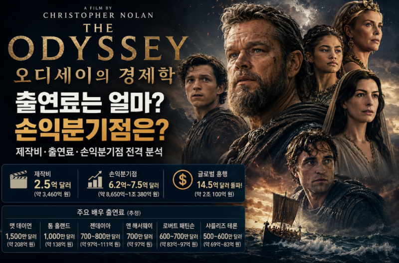 크리스토퍼 놀란 《오디세이》 배우 출연료부터 손익분기점까지! 대작의 경제학