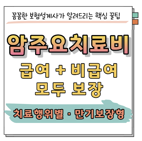 30대 여성 암주요치료비 추천｜급여·비급여 치료까지 만기보장형으로 준비하는 방법