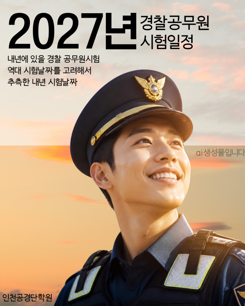 2027년 경찰공무원 시험일정 체크하기