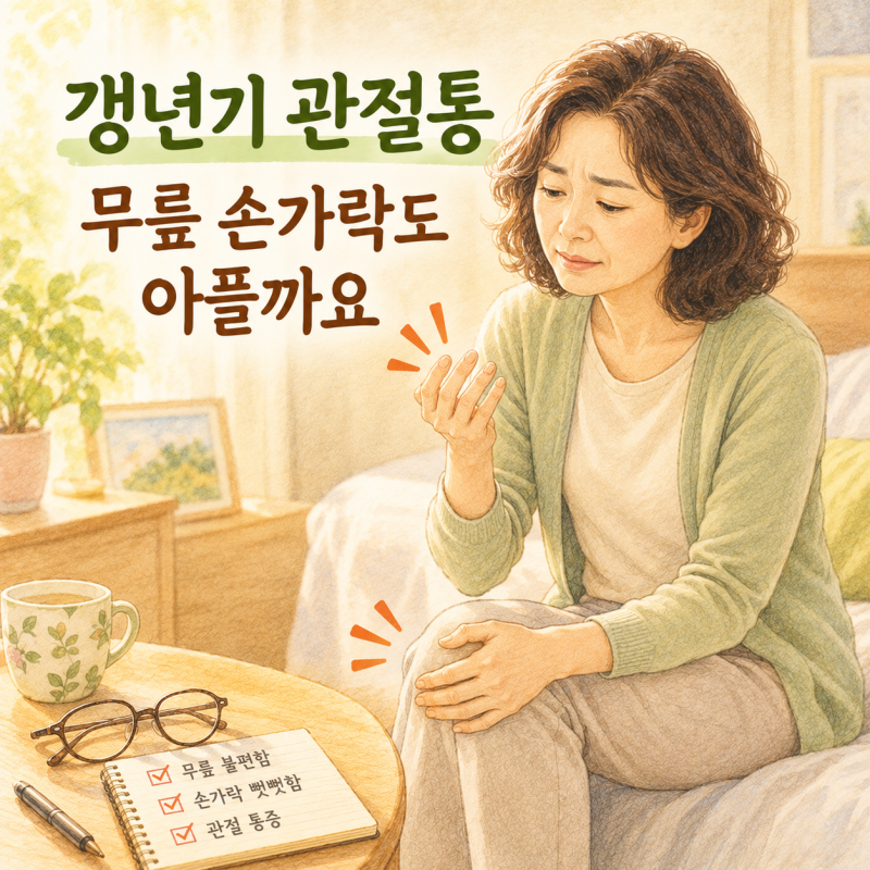갱년기 관절통 갑자기 무릎과 손가락이 아픈 것도 증상일까요